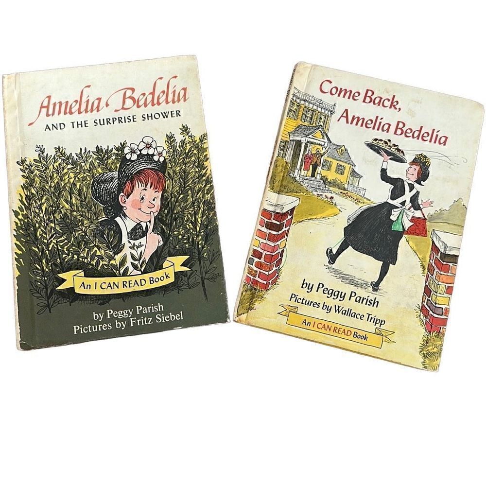 Set Of 2 Vintage The Surprise Shower & Come Back Amelia Bedelia Hardcover Books